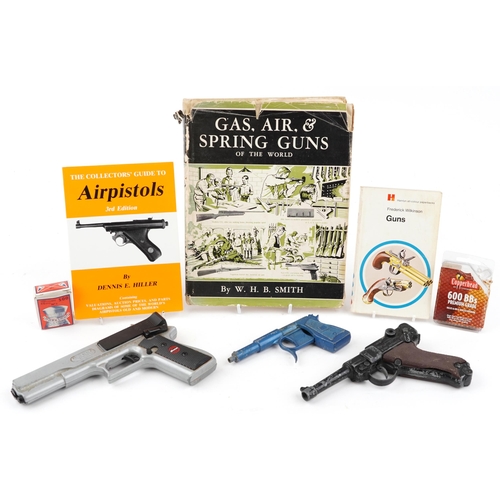 720 - Three vintage toy and BB guns, comprising Lone Star no 504 spud gun, SMK G2000 repeater and Luger to... 