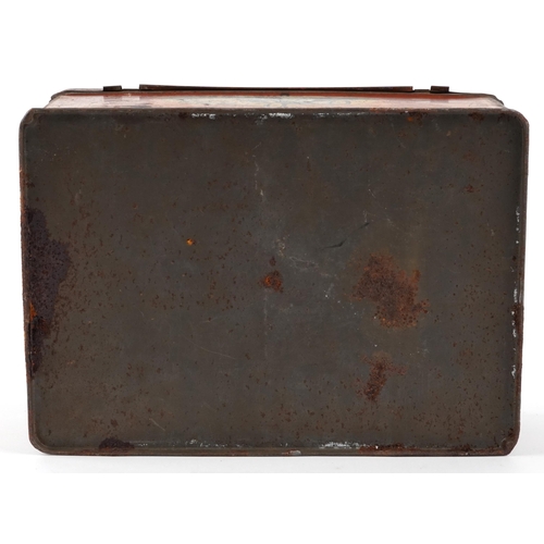 1794 - Virginia Cigarettes carriage advertising tin, 12cm H x 24cm W x 17cm D