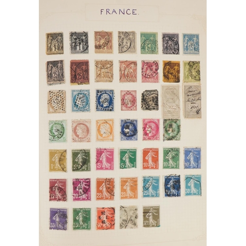 964 - 19th century and later world stamps arranged in an album including Abyssinia and Denmark