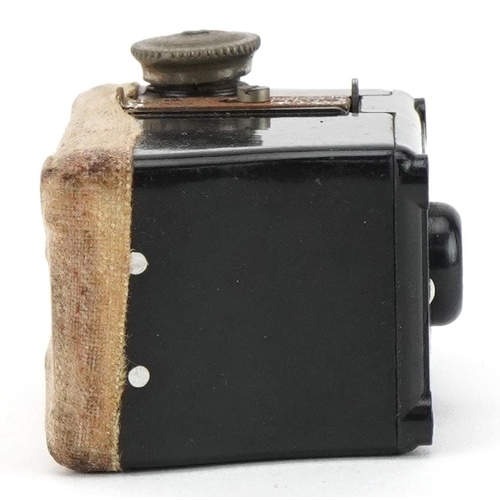 298 - Vintage Coronet Midget spy camera with case, 6.5cm high