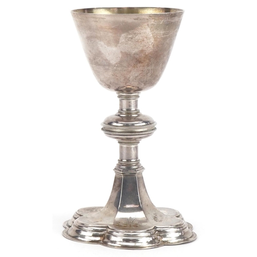 275 - Blunt & Wray, George V ecclesiastical silver  chalice, London 1930, 16.5cm high, 198.0g