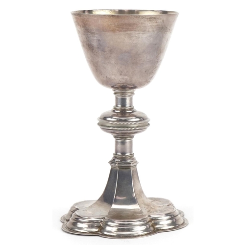 275 - Blunt & Wray, George V ecclesiastical silver  chalice, London 1930, 16.5cm high, 198.0g