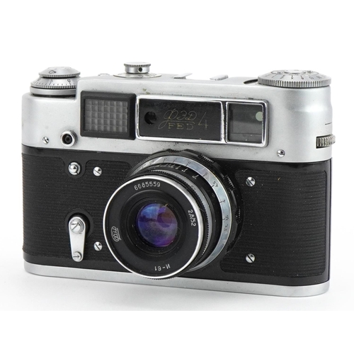 1352 - Russian FED 4 camera with leather case