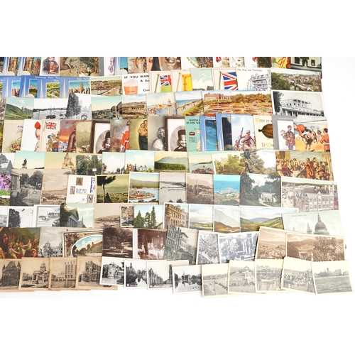 924 - Collection of predominantly topographical postcards including street scenes and royal progress throu... 