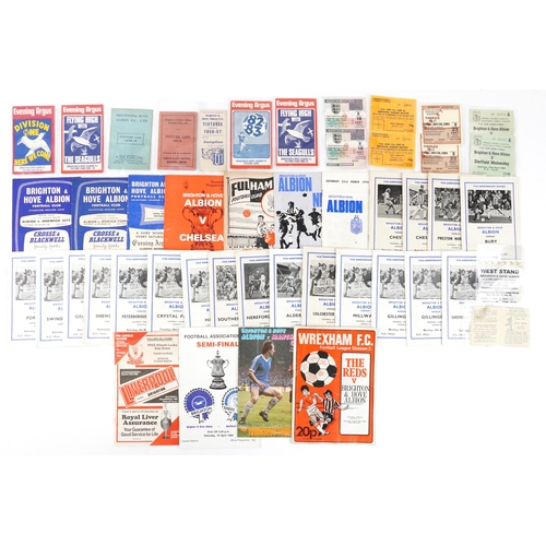 1284 - Collection of 1950s and later footballing interest Brighton & Hove Albion ephemera including fixture... 