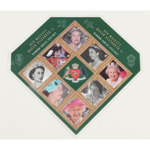 962 - Collection of Elizabeth II Diamond Jubilee mint stamps arranged in an album