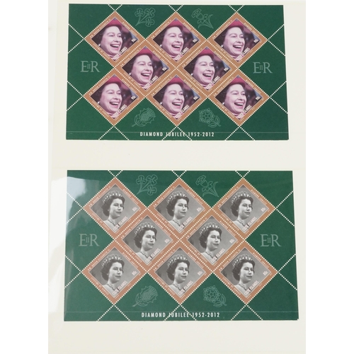 962 - Collection of Elizabeth II Diamond Jubilee mint stamps arranged in an album