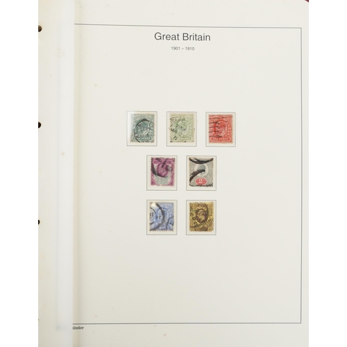 963 - British Edwardian and later stamps arranged in an album