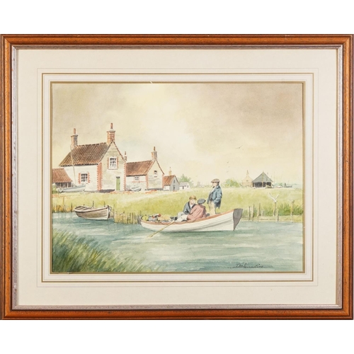 334 - Des Herradine - Wells Next to the Sea, Norfolk and On the Norfolk Coast, two watercolours, each with... 