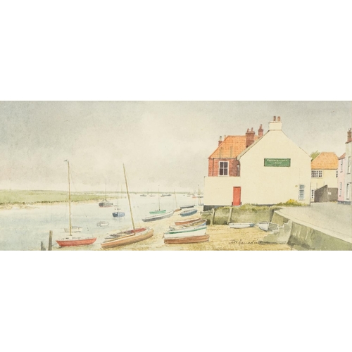 334 - Des Herradine - Wells Next to the Sea, Norfolk and On the Norfolk Coast, two watercolours, each with... 