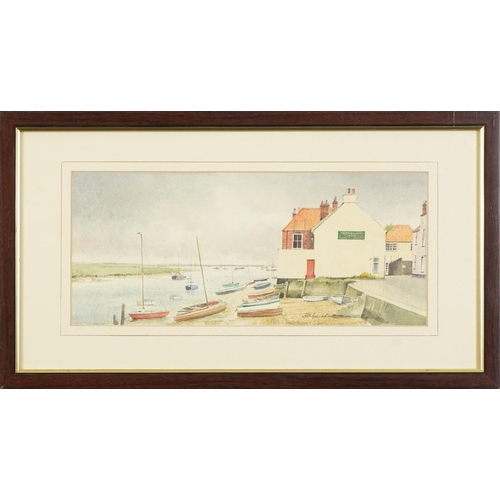 334 - Des Herradine - Wells Next to the Sea, Norfolk and On the Norfolk Coast, two watercolours, each with... 