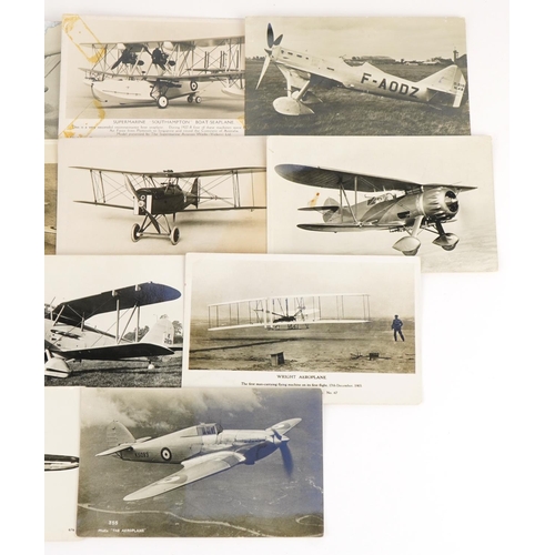 923 - Aviation interest postcards, some real photographic including SE 5A Aircraft and one entitled The Ae... 