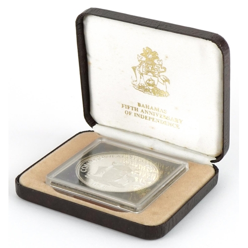 823 - Commonwealth of The Bahamas silver proof ten dollars with case