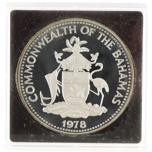 823 - Commonwealth of The Bahamas silver proof ten dollars with case