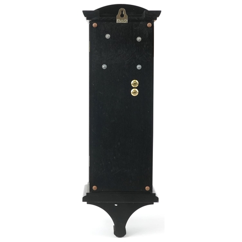 237 - The William Forbes Windermere Viennese Regulator ebony and burr wood wall clock striking on eight ro... 