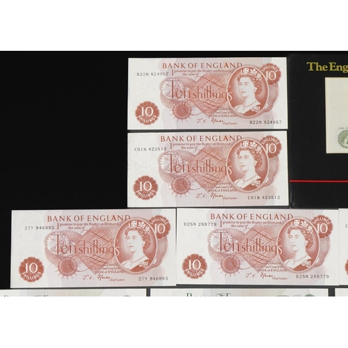 865 - Collection of predominantly Elizabeth II Bank of England banknotes, some consecutive serial numbers,... 