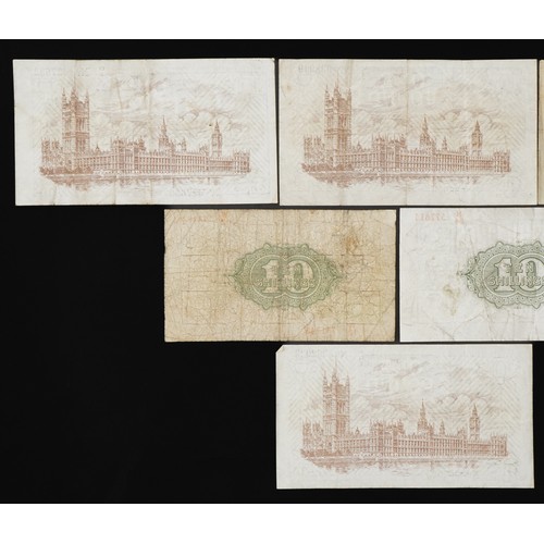 855 - Five United Kingdom of Great Britain and Ireland banknotes, Treasurer N K Warren Fisher, comprising ... 