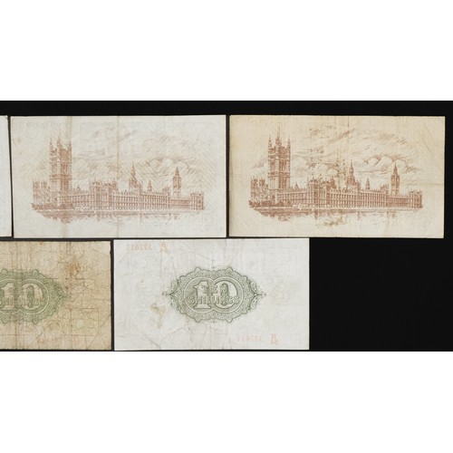 855 - Five United Kingdom of Great Britain and Ireland banknotes, Treasurer N K Warren Fisher, comprising ... 