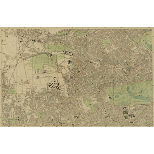 3136 - Three 19th century and later maps of London including Stanford's Library Map of London and it's Subu... 