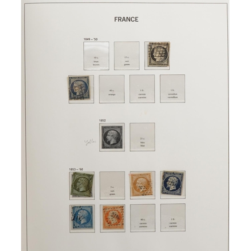 960 - Good collection of mid 19th century and later French stamps arranged in an album