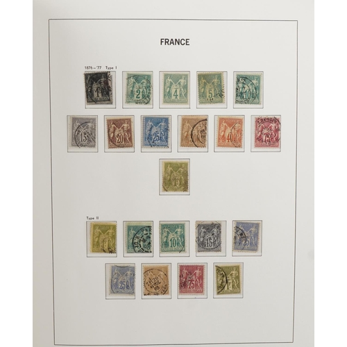 960 - Good collection of mid 19th century and later French stamps arranged in an album