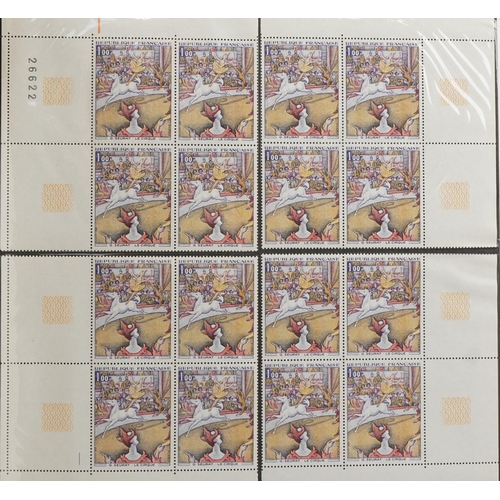 961 - Collection of French mint and block stamps arranged in an album