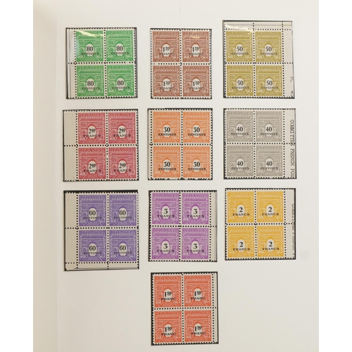 961 - Collection of French mint and block stamps arranged in an album