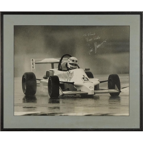 3119 - Motor racing interest signed photographic display inscribed To Frank, Best Wishes Piers Hunnisett, m... 