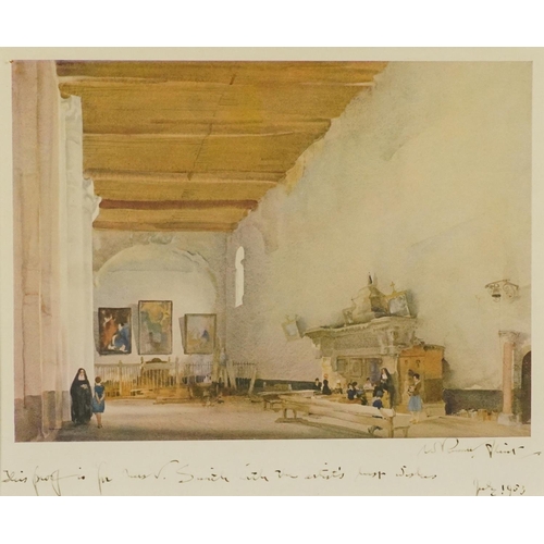 3185 - William Russell Flint - The Nuns Class, La Charite, lithograph in colour with personal inscription, ... 