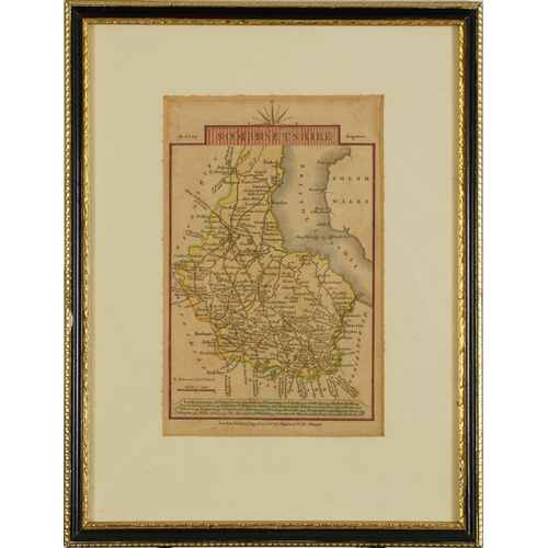 3113 - Five 19th century maps including Gloucestershire, Wiltshire, Somersetshire and Wales, published May ... 