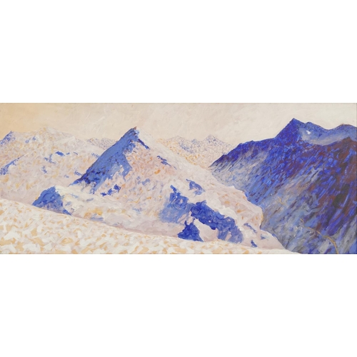 3206 - Nicholas Moore - Petrokuotha, Crete, 1980s acrylic tempera on canvas, Christopher Hull, London Exhib... 