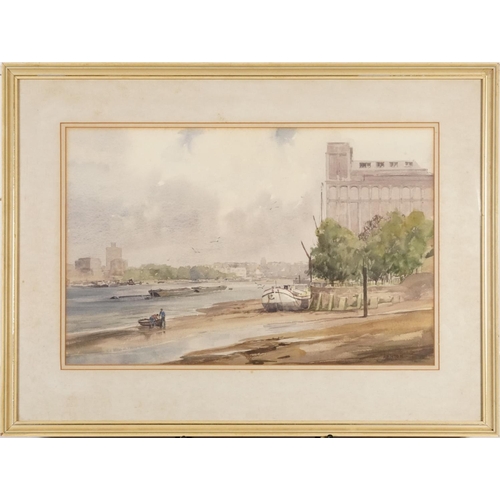 3191 - Ashton Cannell - Harrods Depository London, Modern British watercolour, mounted, framed and glazed, ... 