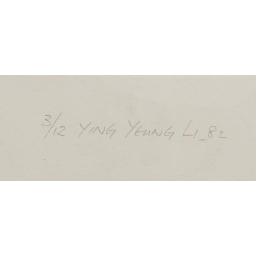 3267 - Ying Yeung Li 1982 - Cat, pencil signed print inscribed For Bianca, limited edition 3/12, Spring & A... 