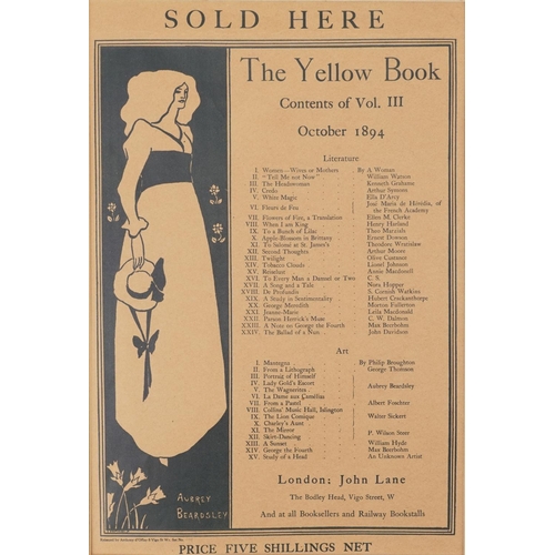 3232 - Two The Yellow Book for Sale Here advertising posters designed by Aubrey Beardsley, reissued by Anth... 