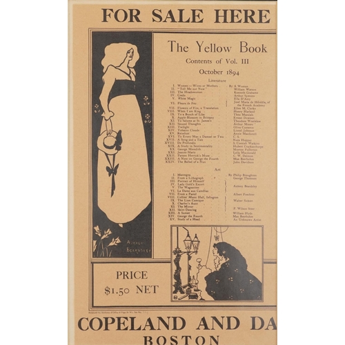 3232 - Two The Yellow Book for Sale Here advertising posters designed by Aubrey Beardsley, reissued by Anth... 