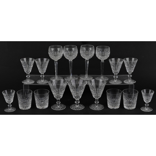 1314 - Waterford crystal glasses including four hock glasses and water glasses, the largest 8.5cm high