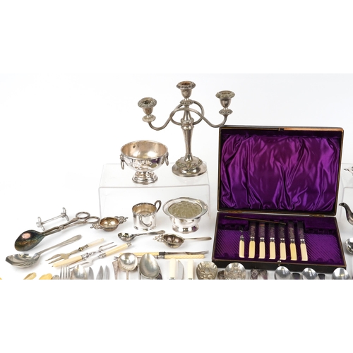 1339 - Silver plated, gold plated and stainless steel including flatware, some WMF, Walker & Hall teapot an... 