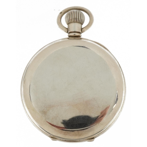 2586 - J W Benson, silver gentlemen's open face pocket watch housed in a J W Benson Ltd Ludgate Hill fitted... 