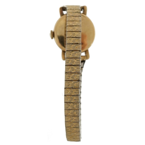 2100 - Tudor, ladies 9ct gold Tudor Royal manual wristwatch, 20mm in diameter