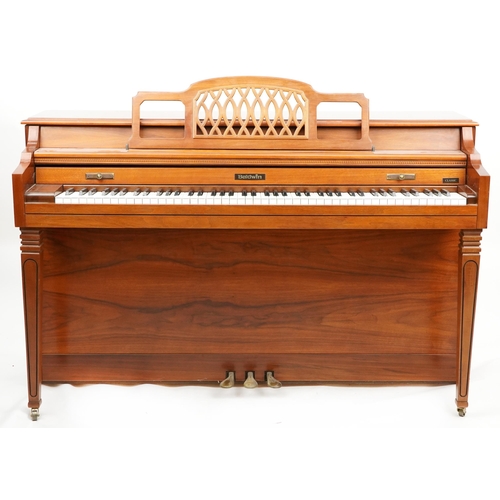 1154 - Baldwin Classic, American mahogany upright piano with stool, serial number 1470408, 92cm H x 144cm W... 