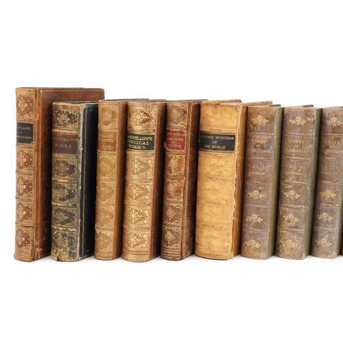 948 - Thirteen 19th century and later hardback books including The Works of Shakespeare volumes 1, 2 and 3... 