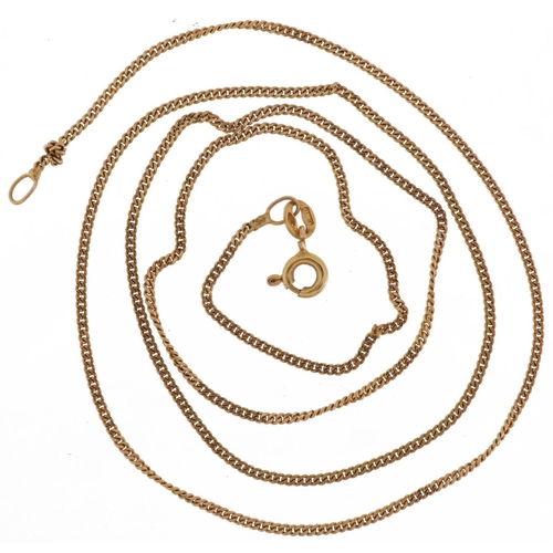 2140 - 9ct gold curb link necklace, 50cm in length, 2.0g