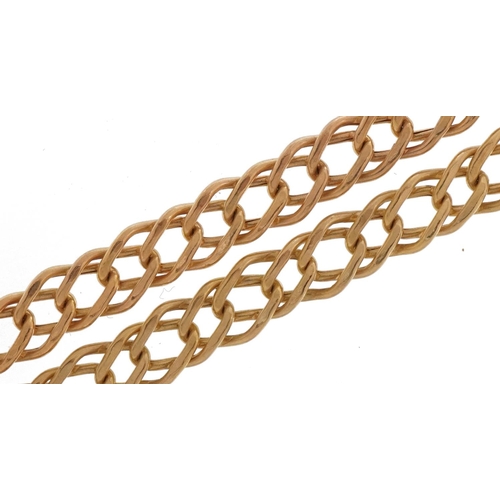 2188 - 9ct gold multi link necklace, 50cm in length, 8.2g