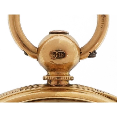 2013 - J Wilkinson, 18ct gold open face pocket watch, 44.0mm in diameter, total weight 65.0g