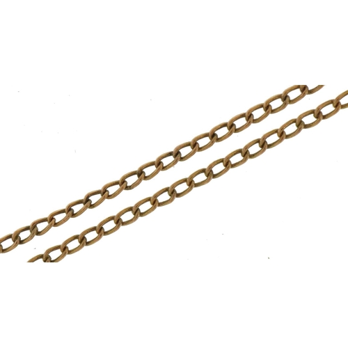 2103 - Gold plated necklace, 40cm in length, 1.3g