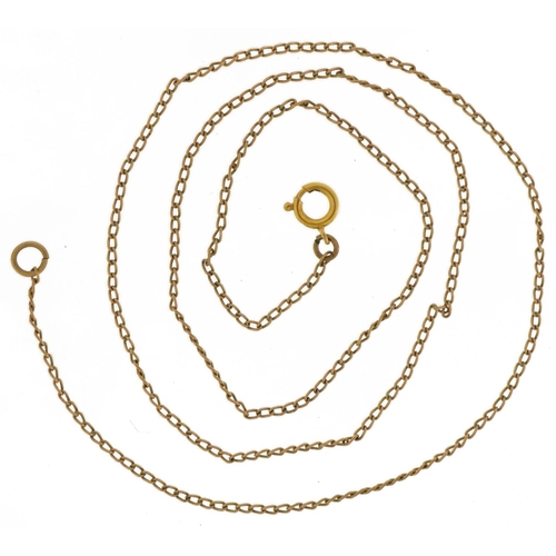 2103 - Gold plated necklace, 40cm in length, 1.3g