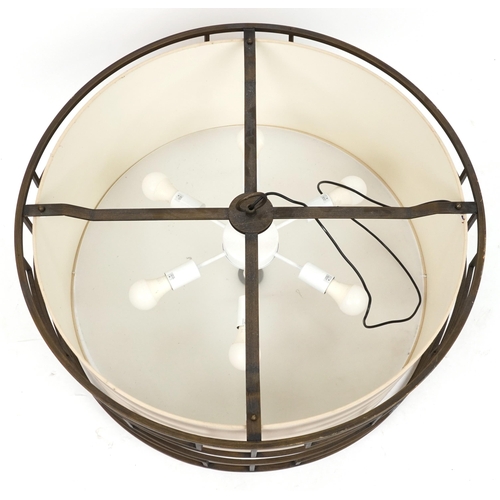 1161 - Contemporary Bloomsbury Market Parker bronzed light pendant, 91cm in diameter