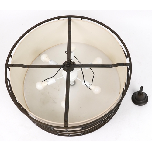 1162 - Contemporary Bloomsbury Market Parker bronzed light pendant, 91cm in diameter