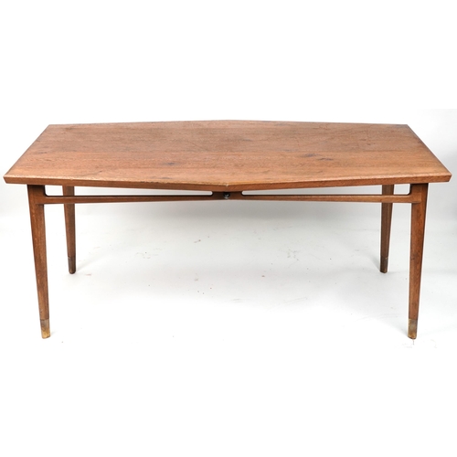 1099 - Scandinavian design hardwood dining table, 75cm H x 168cm W x 92cm D