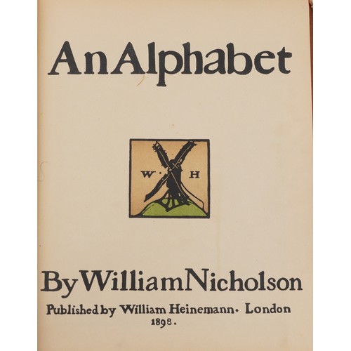 883 - Two William Nicholson hardback books comprising An Alphabet and An Almanac of Twelve Sports with wor... 